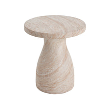 Load image into Gallery viewer, Outdoor / Indoor Travertine Side Table Lightweight