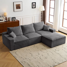 Load image into Gallery viewer, L Shaped Sectional Sofa, Full Compression 3 Seater Cloud Couch With Chaise