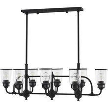 Load image into Gallery viewer, 21" Eight Light Dimmable Chandelier With Shades - Black