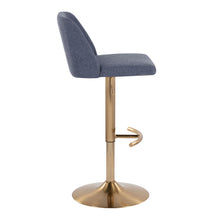 Load image into Gallery viewer, Toriano - Contemporary Adjustable Barstool With Swivel With Rounded T Footrest (Set of 2)