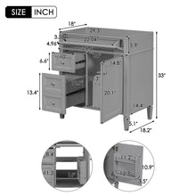 Load image into Gallery viewer, Bathroom Vanity With 2 Drawers And Tip-Out Drawer, Storage Cabinet