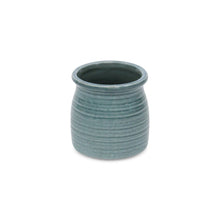 Load image into Gallery viewer, Striped Round Pot Planter (487474) - Green