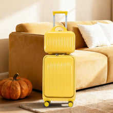 Load image into Gallery viewer, Luggage Set With Cosmetic Case, Combination Lock, Front Opening Design
