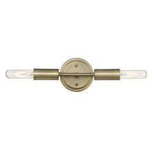 Load image into Gallery viewer, Two Light Dull Narrow Bulb Wall Light - Gold
