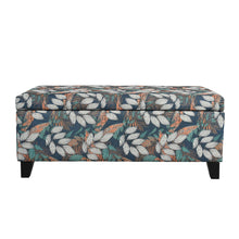 Load image into Gallery viewer, Charming Floral Storage Ottoman With Upholstered Fabric