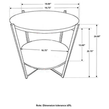 Load image into Gallery viewer, Accent Table With X-Frame And Bottom Shelf - Brown