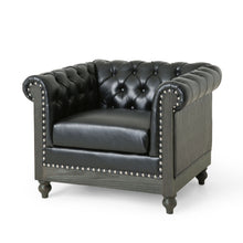 Load image into Gallery viewer, Luminex - Tufted Upholstered Club Chair With Nailhead Accents And Scrolled Tuxedo Arms