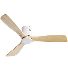 Load image into Gallery viewer, Low Profile Ceiling Fan DC, 3 Blade, Noiseless Reversible Motor, Remote Control