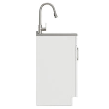 Load image into Gallery viewer, Modern Shaker All-In-One Laundry Utility Sink And Cabinet With Pull-Out Faucet