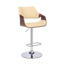 Load image into Gallery viewer, 45" Swivel Adjustable Height Bar Chair - Cream