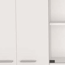 Load image into Gallery viewer, 59" Wood Wall Mounted China Cabinet With Six Doors - White