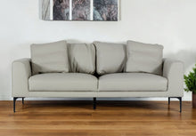 Load image into Gallery viewer, Contemporary Leather Sofa - Light Gray