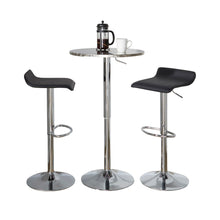Load image into Gallery viewer, Ale - 3 Piece Bar Set Bistro Round Contemporary Adjustable Oval Footrest