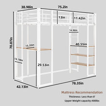 Load image into Gallery viewer, Bunk Bed With L-Shaped Desk And Dual Side Stairs
