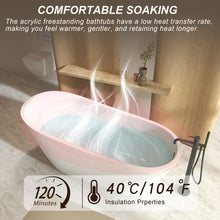 Load image into Gallery viewer, Special-Shaped Freestanding Slipper Bathtub, Overflow & Pop Up Drain