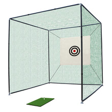 Load image into Gallery viewer, Golf Practice Net Cage With Metal Frame Hitting Net Kit Indoor Outdoor - Black
