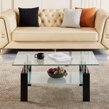Load image into Gallery viewer, Luxury Modern Tempered Glass Coffee Table With 2 Layers