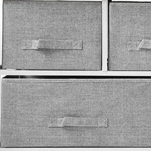 Load image into Gallery viewer, Steel And Fabric Five Drawer Dresser - Gray / White