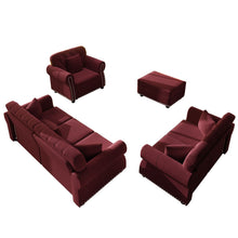 Load image into Gallery viewer, Upholstered Sofa Set With Nailhead Trim And Rolled Armrests, Includes Pillows