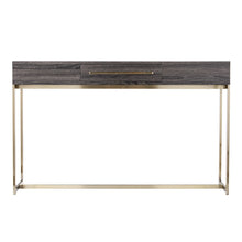 Load image into Gallery viewer, Frame Console Table Drawers - Gray / Gold