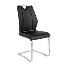 Load image into Gallery viewer, Contemporary Upholstered Leather Dining Side Chairs (Set of 2) - Black