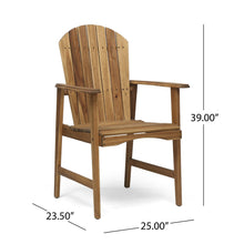 Load image into Gallery viewer, Outdoor Weather Resistant Acacia Wood Adirondack Dining Chairs (Set of 2)
