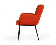 Load image into Gallery viewer, Upholstered Fabric Dining Arm Chair - Orange