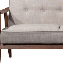 Load image into Gallery viewer, Polyester Sofa With Brown Legs - Beige
