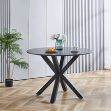 Load image into Gallery viewer, Table Mid-Century Dining Table For 4 - 6 People With Round Table Top, Pedestal Dining Table, End Table Leisure Coffee Table, Cross Leg