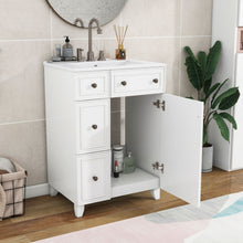 Load image into Gallery viewer, Transitional Style Bathroom Vanity Cabinet With Ceramic Sink