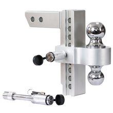 Load image into Gallery viewer, Alu - Adjustable Trailer Drop Hitch 2" Receiver 8" Adjustable - Silver