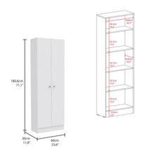 Load image into Gallery viewer, Dark Wood Flat Door Kitchen Island Set With Storage - Gray / White