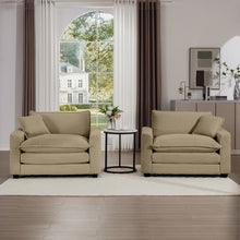 Load image into Gallery viewer, Modern Classic Fabric Single Chair Deep Seat Sofa With Pillow