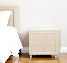 Load image into Gallery viewer, Two Drawers Nightstand - Beige