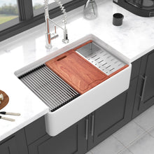 Load image into Gallery viewer, Farmhouse Sink Workstation, Ceramic Single Bowl With Accessories