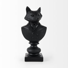 Load image into Gallery viewer, Suited Fox Bust Sculpture - Black