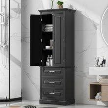 Load image into Gallery viewer, Tall Storage Cabinet With 3 Drawers For Bathroom
