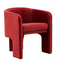 Load image into Gallery viewer, Contemporary Velvet Three Legged Chair - Dark Burnt Orange