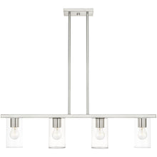 Load image into Gallery viewer, 15'' Four Light Dimmable Chandelier With Shades - Nickel