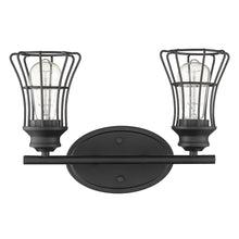 Load image into Gallery viewer, Two Light Cage Wall Sconce - Matte Black