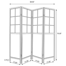 Load image into Gallery viewer, Gabby - 4 Panel Divider Folding Shoji Screen With Windowpane Details - Natural