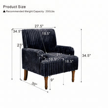 Load image into Gallery viewer, Accent Comfortable Upholstered Armchair For Living Room
