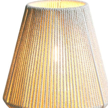 Load image into Gallery viewer, 7" Battery Operated Geometric String Shade Desk Lamp - Beige
