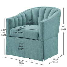 Load image into Gallery viewer, Solitude - Skirted Swivel Accent Chair With Hemp Like