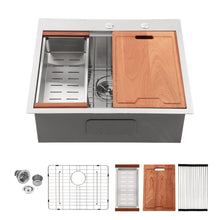 Load image into Gallery viewer, Drop In Kitchen Sink Stainless Steel 16 Gauge
