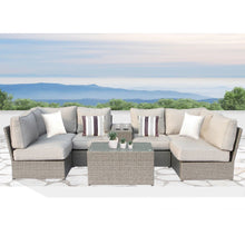 Load image into Gallery viewer, Stylish Modular Wicker Patio Seating Group