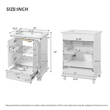 Load image into Gallery viewer, Modern Bathroom Vanity With Sink, Cabinet With Drawer And Dividers, Rectangular Storage Unit