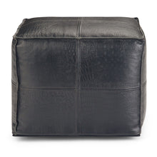 Load image into Gallery viewer, Bowen - Square Pouf - Black
