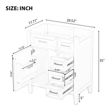Load image into Gallery viewer, Modern Bathroom Vanity Base Only With Drawers, Freestanding Design