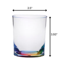 Load image into Gallery viewer, Halo - Oval Acrylic Glasses Drinking (Set of 4) Dof, Bpa Free Plastic Tumblers (12Oz) - Clear